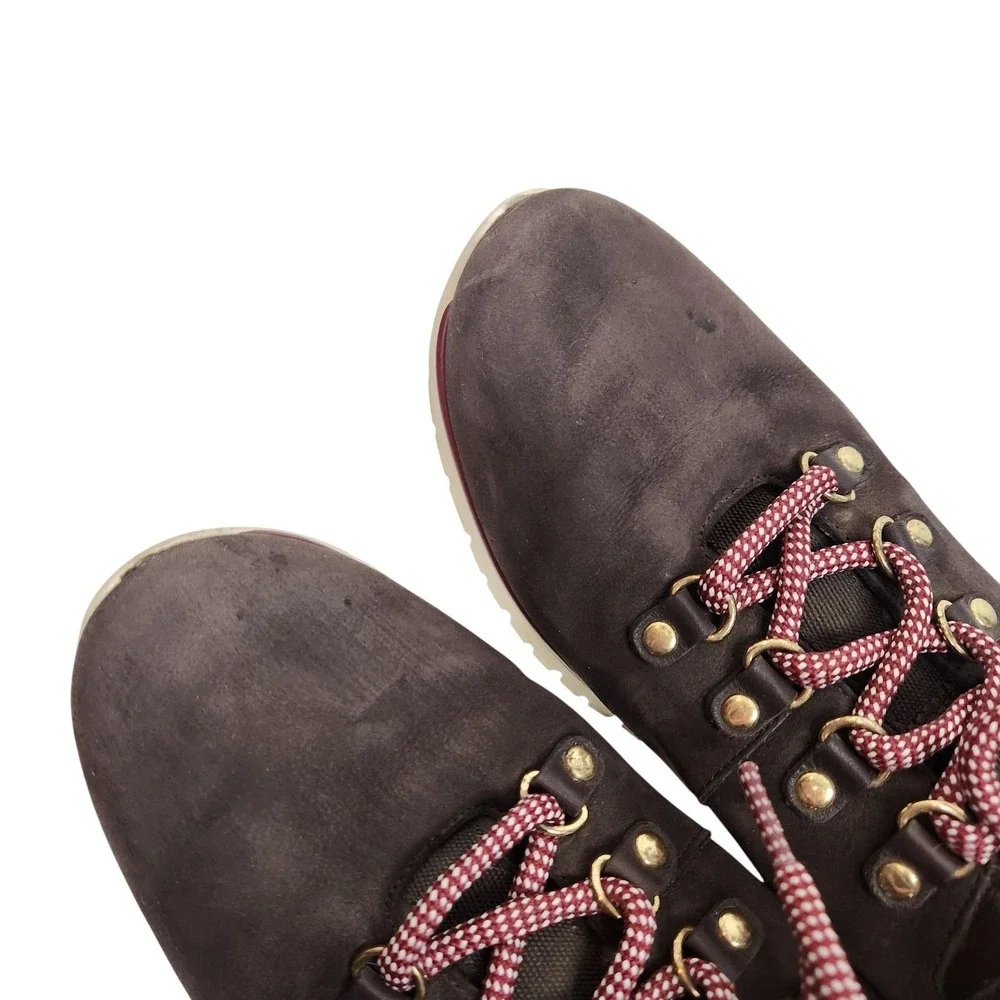 COLE HAAN Boots Womens 8 Brown Red Buffalo Plaid ZeroGrand Waterproof‎ Hiking